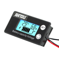 電池剩餘電量 電量儀表 電量表顯示 溫度量測 數位直流電壓表 電瓶檢測器 電池檢測器(130-BC6T)