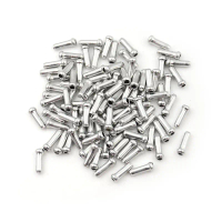 100pcs perak aluminium basikal shifter shifter kabel dalam perjalanan akhir caps crimp