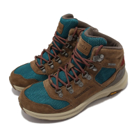 MERRELL 戶外鞋 Ontario 85 Mesh WP 女鞋 中筒 防水 支撐 穩定避震 耐磨 黃金大底 棕綠(ML500128)