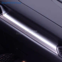 Car Dashboard Center Control Edge Trim Cover Interior Garnish Sticker Strips For Mazda 2017 2018 2019 CX-5 CX5 3pcs car styling