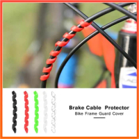 5pcs/lot Bicycle Brake Cable Housing Spiral Shape Protector Bike Frame Guard Line Brake Pipe Silicone Protection Cover