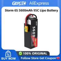 GEPRC Storm 6S 5600mAh 95C Lipo Battery Suitable for 8-12Inch XT90S Plug RC Airplane Helicopter Quadcopter FPV Drone Car Racing