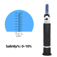 10pcs Refractometer Salinity Tester Salinity Meter Seawater Salt Refractometer Salt Content Refractometer For Aquariums