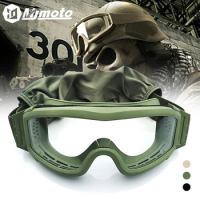 Military Tactical Goggles Windproof Airsoft Paintball Glasses Men's Women War Game Glasses Camping Hiking Sand Prevention UV400