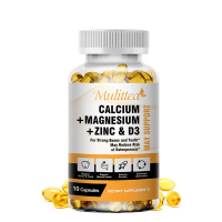 Mulittea 120PCS 3-IN-1 Kalsium Magnesium magnesium & Seng magnesium Kapsul magnesium Vitamin D3 Tula