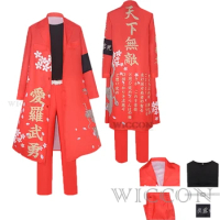 Anime Tokyo cos Revengers Cosplay Kurokawa Izana Rindo Haitani Cosplay Costume Trench Coat Red Uniform Halloween Party Outfits