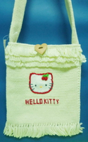 【震撼精品百貨】Hello Kitty 凱蒂貓~KITTY針織斜背包斜背袋『白底紅櫻桃』L*01655