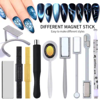 9D Magnetic Stick Cat Magnetic 3D Line Strip Effect Strong Magnet Board Painting Gel Nail Gel Polish Varnish Nail Art Stick Tool