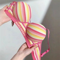 PREMIUM BRA Bra BH Set Dopamine Rainbow Beach Bikini Premium Nyaman ,Non Kawat