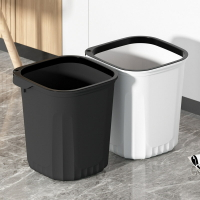 楓林宜居 家用垃圾桶提手帶壓圈廚房大容量紙簍客廳廁所廚房加厚垃圾收納桶