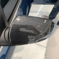 Door Side View Mirror Wing Trim Covers For 2021-2024 Hyundai Elantra CN7 Carbon Fiber Look
