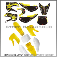 KLX110 GRAPHICS Sticker decals and PLASTIC FENDER Mudguard Cover KITS FOR KLX110 DRZ