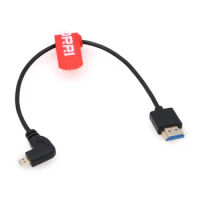 High Speed 8K Left Angle/ Right angle Micro HDMI to HDMI 2.1 Cable for Sony F55 a7S A7S3 A74 to Atomos Ninja V