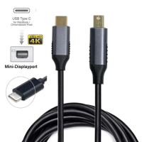 CY Chenyang USB 3.1 Type C USB-C Source to Mini DisplayPort DP Displays Male 4K Monitor Cable for Laptop 1.8m