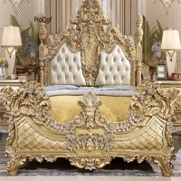 Prodgf 1Pcs A Set Romantic Hot Honey Castle Princess Bedroom Bed(no mattress)