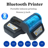 USB BT 3 Inch Thermal Receipt Printer Wireless Printing for Smartphone and Computer Bluetooth Wireless Connected Thermal Printer