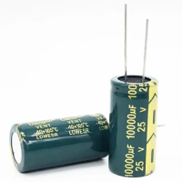 1-50pcs 25V 10000UF 18*35 Low ESR high frequency aluminum electrolytic capacitor 10000uf 25v 20%