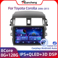 2Din Car Radio Navigation GPS Multimedia video Player For Toyota Corolla E140 E150 2006 2007-2013 Carplay 2din stereo Android 11