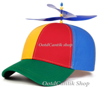 Topi Baseball Baling Baling Dewasa Flying Cap Hat Warna Warni Topi Anak Dewasa Pelangi Helikopter To