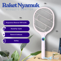 Raket Nyamuk Listrik / raket nyamuk 2 in 1 multifungsi / Pembunuh Nyamuk Listrik / Mosquito Killer R