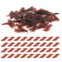 100pcs Realistic Centipede Fake Centipede Prank Props Lifelike Centipede Figurine Prank Props