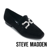 STEVE MADDEN RYANN-R 鑽飾絨布樂福鞋(黑色)