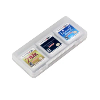 Clear 6 in 1 Game Card Storage Case Cartridge Box for Nintendo 3DS XL LL NDS