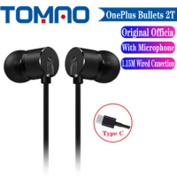 Original Official New OnePlus Bullets 2T Type-C In-Ear Headsets With Microphone 1.15M Wired Cnnection For Oneplus 9 Pro 8T 8 Pro