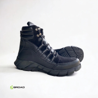 Broad Gran- Black- Sepatu Pria Boots High Premium Quality Original Branded Ringan Shoes Kerja