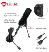MIC-011 MIC USB Condenser Microphone Professionnal Upgraded BM-900 Karaoke Radio Video Podcast Youtu