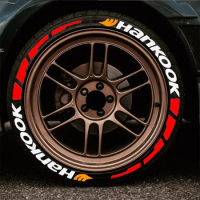 Tire Letter Sticker 3D Car Motorcycle Tire Modified rubber Stickers waterproof racing Wheel stickers decals for car hankook