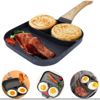 Terbaik PANCI TELUR CETAKAN 4 LUBANG OMELETTE PAN 4 LUBANG - 3 LUBANG PANCAKE PAN - BREAKFAST MAKER 