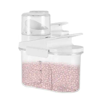 Laundry Detergent Dispenser Detergent Beads Container Multifunctional Storage Box With Lid Transparent Laundry Powder Pods