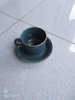 TERLARIS!!! SET CANGKIR KOPI LIST EMAS SANGO KERAMIK