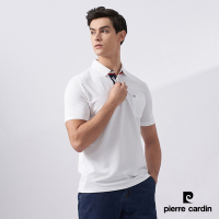 Pierre Cardin皮爾卡登 男款 Hi Cool吸濕排汗彈性網眼素面短袖POLO衫-白色 (7227291-90)