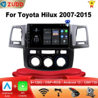 Android 13 2din Carplay Car Radio for Toyota Fortuner HILUX Revo Vigo 2007-2015 Multimedia Video Player Stereo GPS 2din dvd