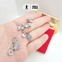 Mặt dây chuyền đá trắng pha lê sáng lấp lánh giả kim cương thời trang unisex New G Store