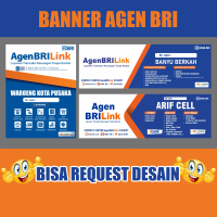 Banner Agen BRILink / Spanduk Agen BRI / Warung BRI Link / Sepanduk Pelengkap Bisnis