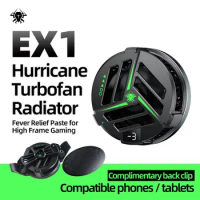 PLEXTONE Gaming Cooler EX1 FunCooler Mobile Phone Cooling Fan Hurricane Turbofan Cooler Portable Magnetic Cooler Fan Adjustable