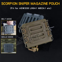 Sniper Rilfe Magazine Pouch Molle Mag Carrier Holder Case Fit ASW338 L96A1 M82A1 Airsoft Gun Accessories Sniper Molle Mag Pouch