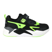 DIADORA 男大童運動生活時尚鞋-超寬楦-慢跑 童鞋 DA13031 黑螢光綠