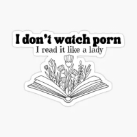 I Dont Watch Porn I Read It Like A Lady 5PCS Car Stickers for Home Decor Water Bottles Bumper Anime Print Car Luggage