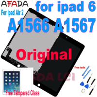 Original LCD For ipad 6 LCD Display Touch Screen Digitizer Assembly ipad Air 2 A1566 A1567 / ipad6 Screen Replacement