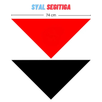 syal sleyer segitiga polos hitam merah syal manasik haji atribut sekolah pramuka syal penanda tourin
