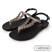 Grendha 華麗喀拉拉邦平底涼鞋-黑色