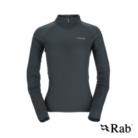 【RAB】 Sonic LS Zip Wmns 長袖透氣拉鍊排汗衣 女款 鯨魚灰 #QBL04