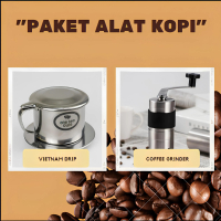 Paket Barista Alat Coffee Grinder + Vietnam Drip ( ALAT SEDUH KOPI MANUAL )