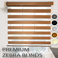 COD Premium Zebra Blinds Complete Set | Bidai | Roller Blinds | Bidai Tingkap Langsir