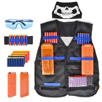 Children Kids Tactical Nerf Vest Outdoor Game Tactic Vest Holder Kit Guns Toy for N-Strike Elite Bullets Kamizelka Taktyczna