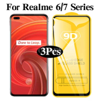 3Pcs Tempered Glass For Oppo Realme 7 Pro 7pro 7i Screen Protector Front Film For Realmy Realmi 6 Pro 6pro Realme7 Realmi6 Glass